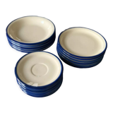 Blue and ecru service