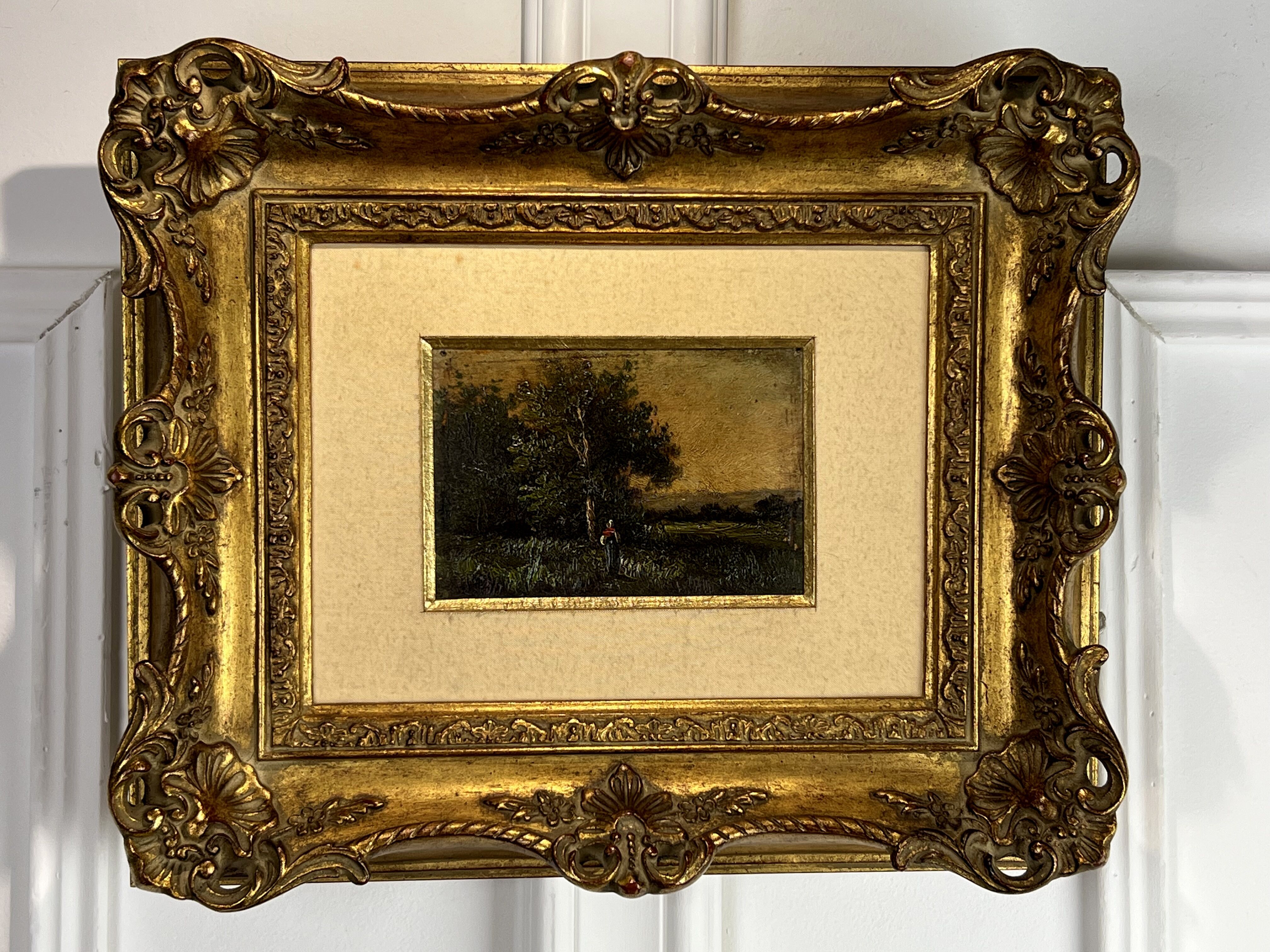 PAINTING / PAINTING / OIL ON CANVAS (PEASANT WOMAN IN THE FIELDS) WELL FRAMED 36 X 30