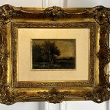 PAINTING / PAINTING / OIL ON CANVAS (PEASANT WOMAN IN THE FIELDS) WELL FRAMED 36 X 30