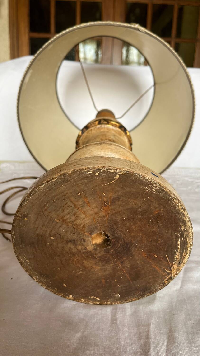 Vintage wooden table lamp