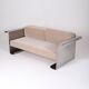 Aluminum and mohair sofa, 1970s