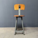 High industrial metal workshop chair