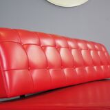 Red leatherette sofa, 1970s