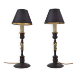 Paire de lampes anciennes Cheshire Cat Lewis Carroll Alice au pays des merveilles années 1920 Royaume-Uni