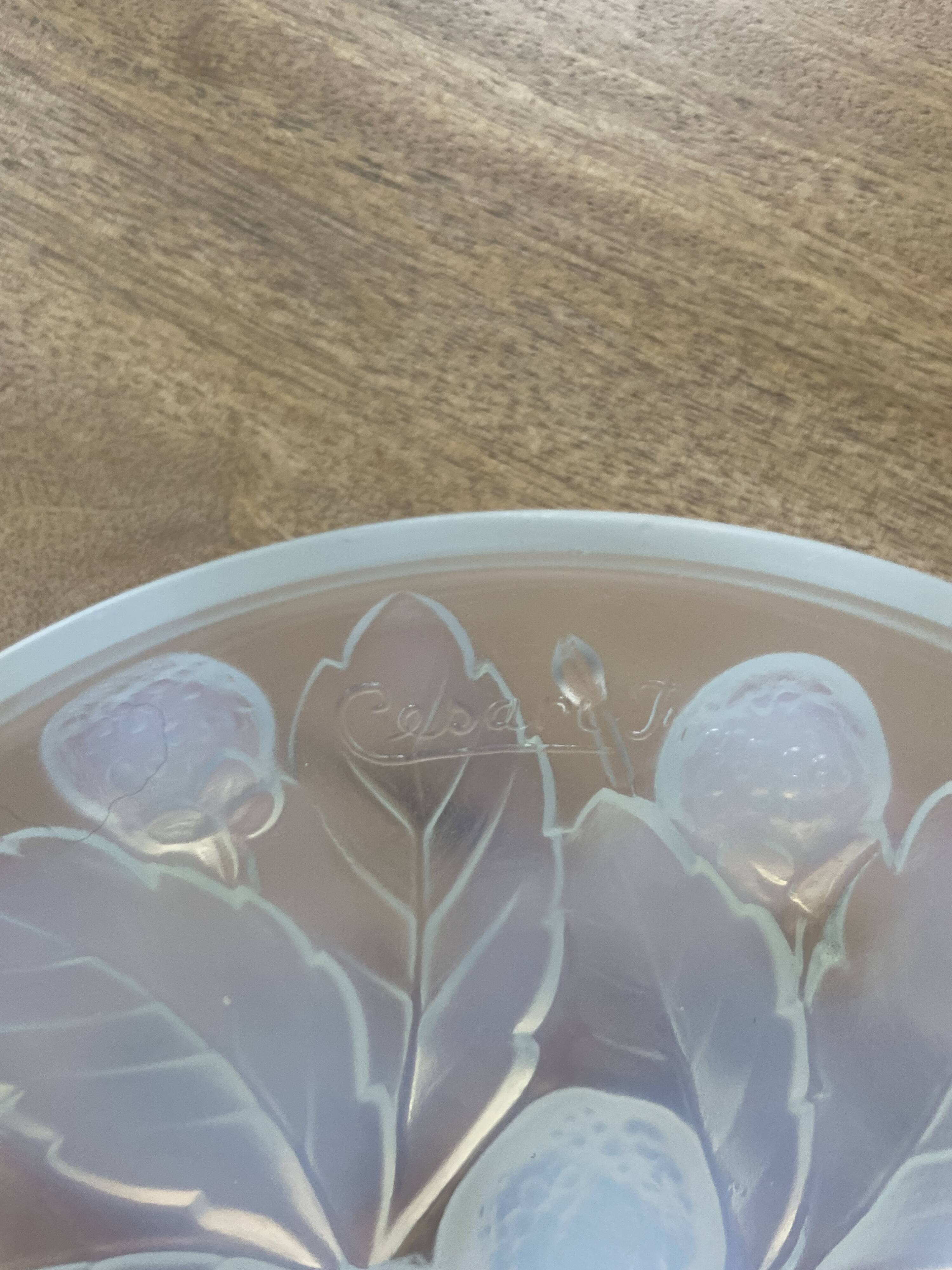 Cesari France opalescent glass bowl