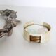 Set of 6 coasters in mother-of-pearl, brass and cork, vintage