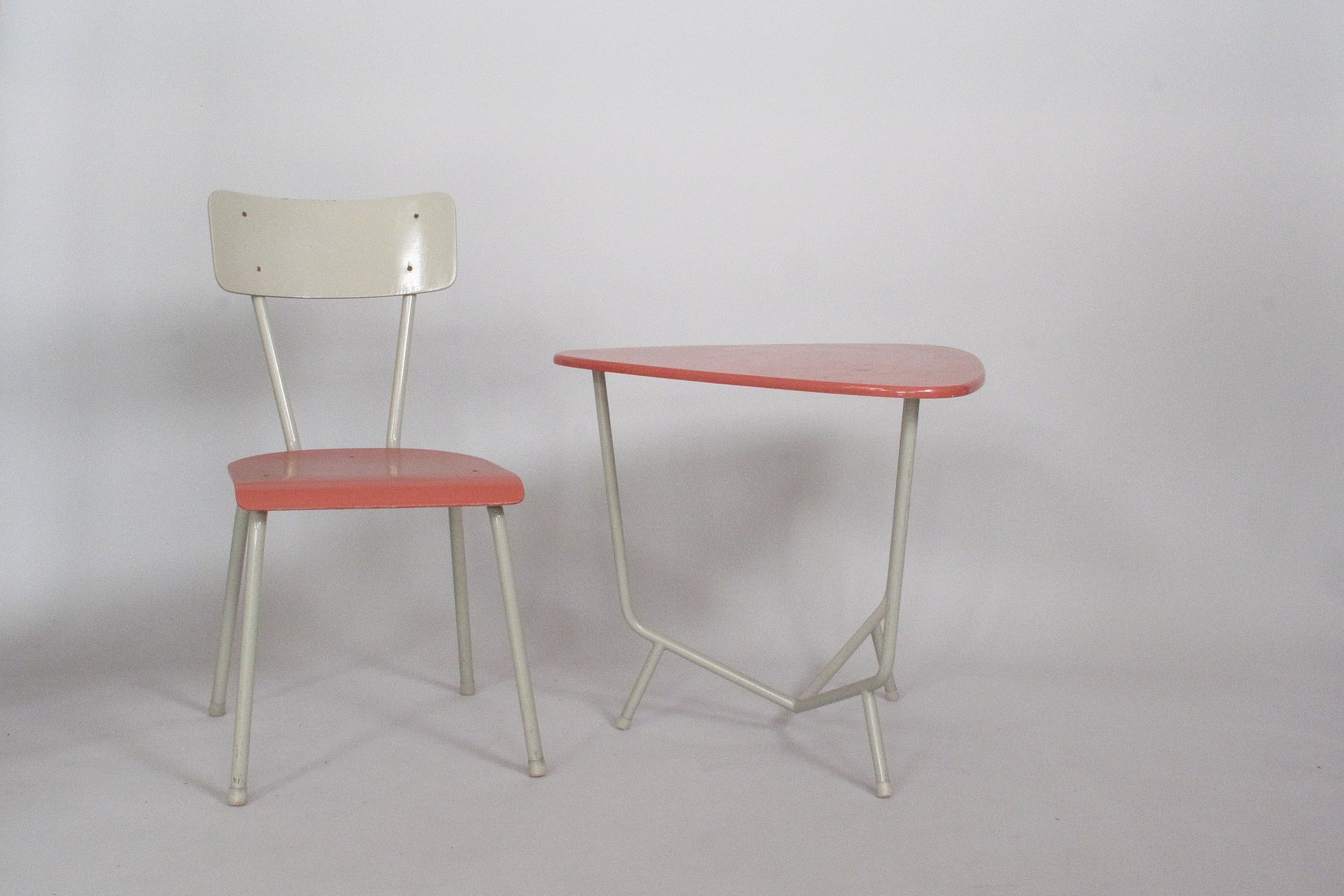 Side table with chair by Wim Rietveld pour Auping