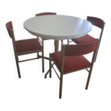 Vintage 1970s table and 4 chairs set.