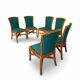 Set of six vintage bamboo and rattan dining chairs