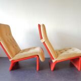 Set of 2 rare lounge chairs for Cado, Denmark 1960