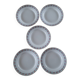5 antique dessert plates