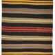 Grand Turkish Kilim Yuruk Vintage Stripe 220x335 cm Red Yellow Beige