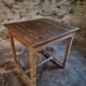 Table de ferme française ancienne en chêne avec tiroir latéral