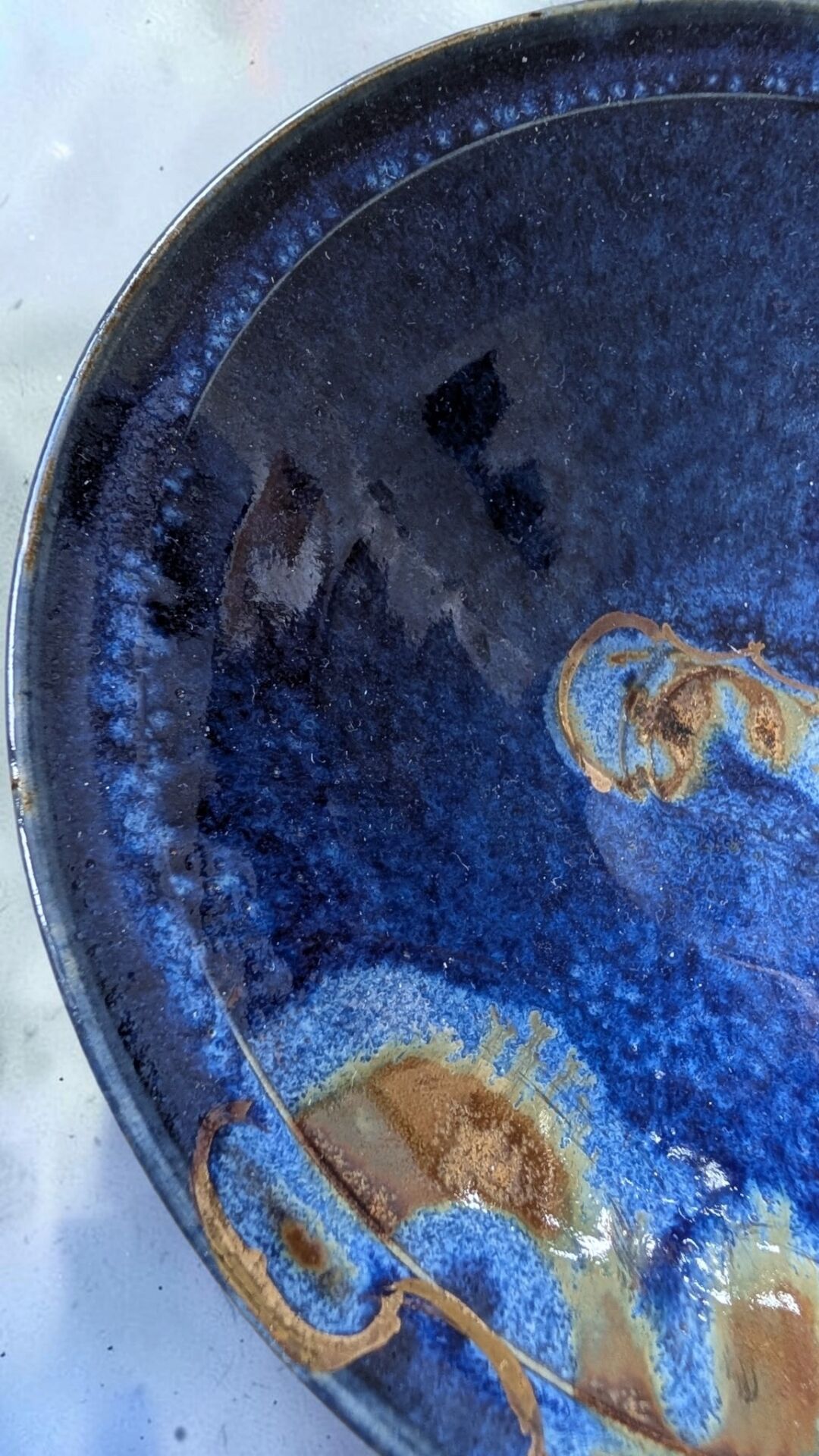 Signed glazed ceramic cup – vintage
