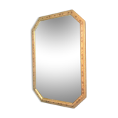Miroir octogonal en bois clair biseauté