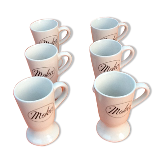 Suite suite of 6 mazagrans in Moka ceramic