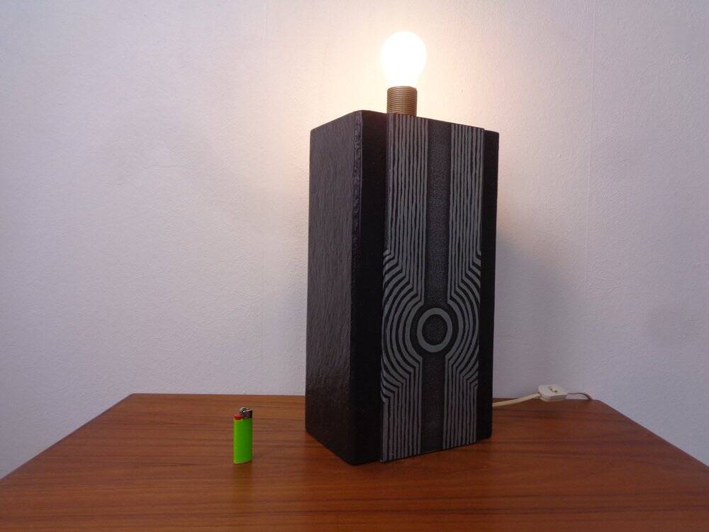 Brutalist table lamp from Temde, Switzerland, 1960s