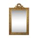 Antique french neoclassical gold mirror with crown pine wood 117cm