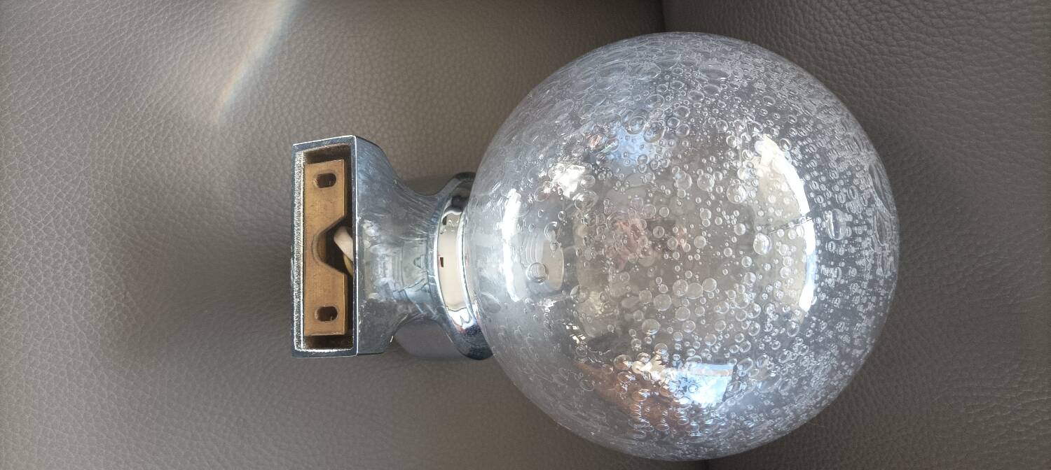 Crystal globe wall lights