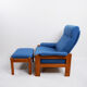Skippers Mobler lounge chair with ottoman, Denmark 1970s