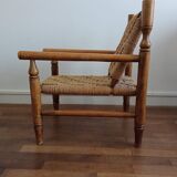 Wooden armchairs and rope 1950