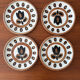Set of 4 dessert plates Boch La Louvière model Kimono.