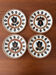 Set of 4 dessert plates Boch La Louvière model Kimono.