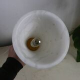 Alabaster and marble diabolo lamp