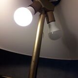 Double lighting brass floor lamp