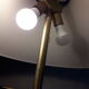 Lampadaire en laiton double éclairage