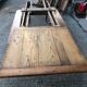 Antique farmhouse table in solid cherry wood with its 2 benches