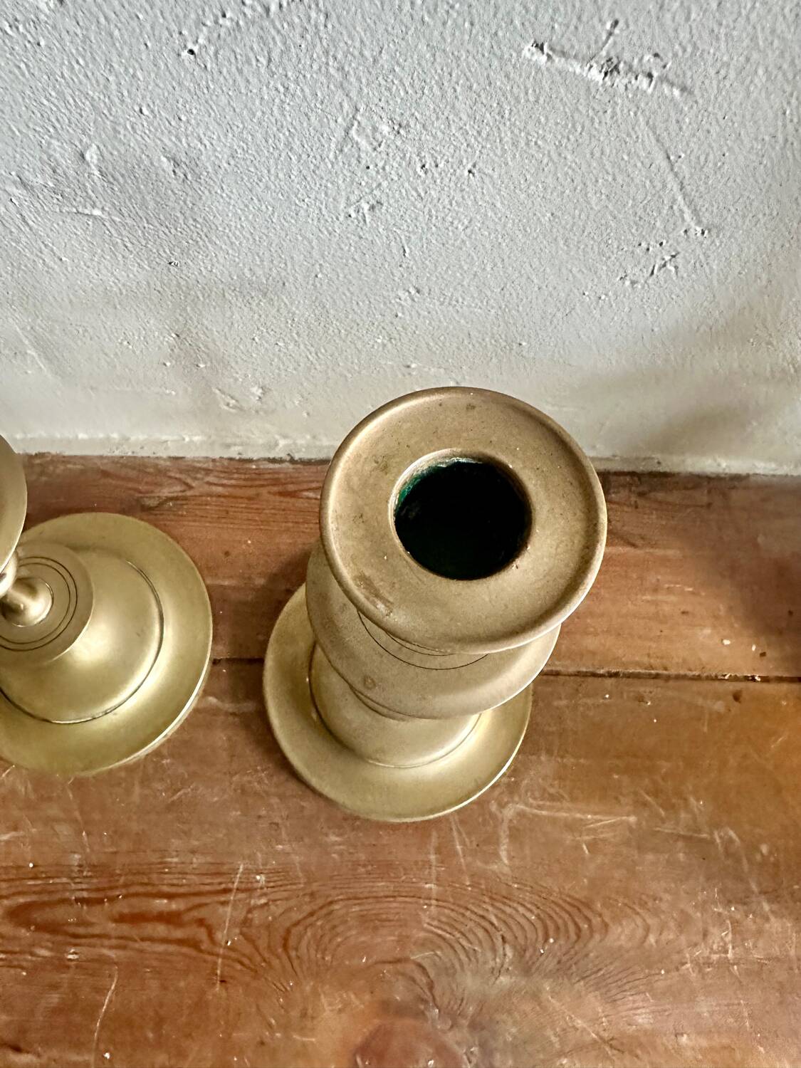 Pair of brass candlesticks