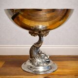 Silver-plated metal stand – dolphin decoration – menesés spain