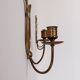 Pair of vintage brass candle sconces, France, 1940.