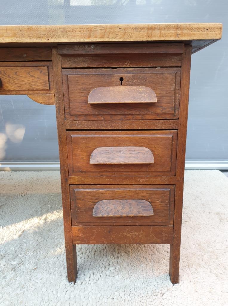 Minister's desk 1930 parquet oak