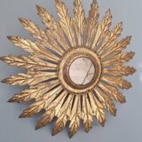 Sun mirror wall lamp