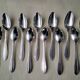 Box of 12 teaspoons in silver metal Art Deco Style