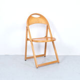 4 chaises pliantes vintage en bois d’OTK, années 1950