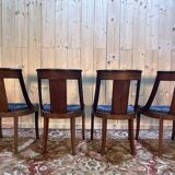 Set of 4 "Gondole" chairs in Empire style made of mahogany.