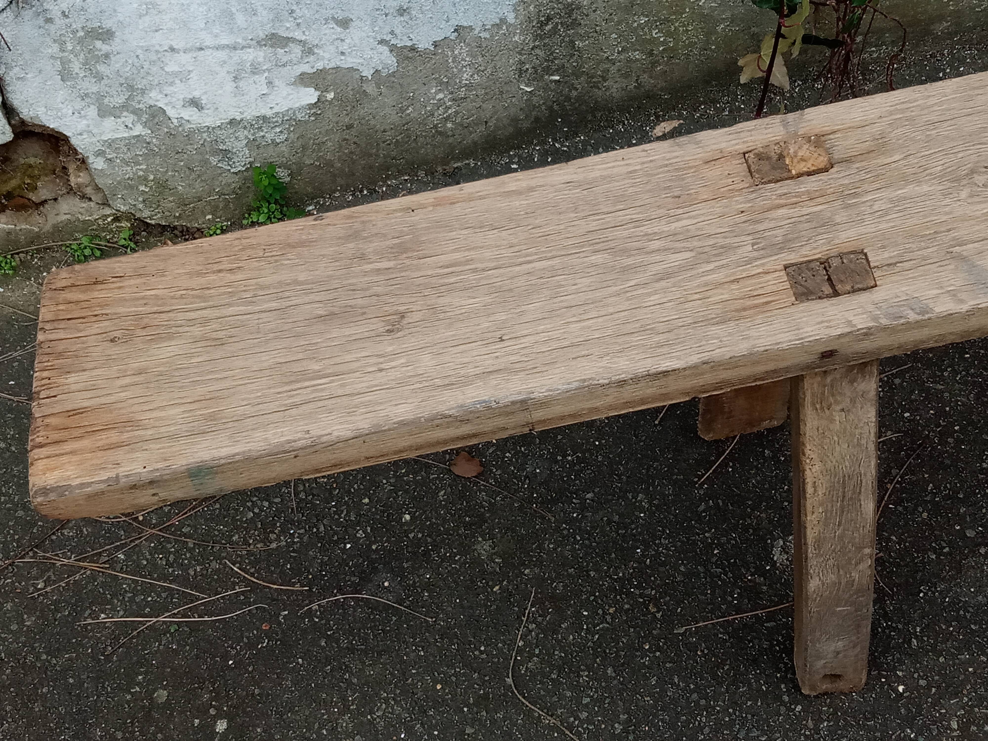 Old oak farmhouse bench 256 cm
