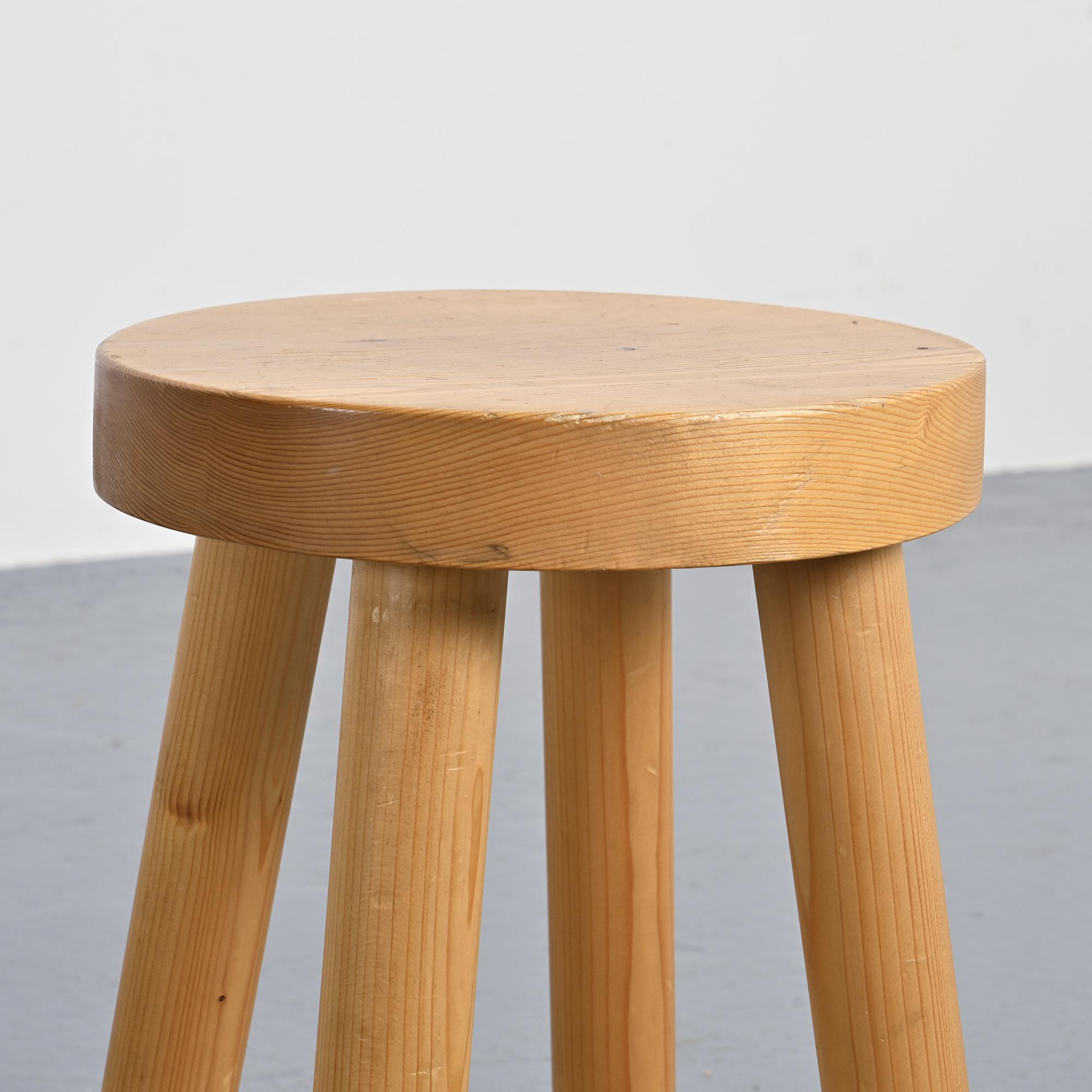 Paire de tabourets par René Martin, Méribel, circa 1965