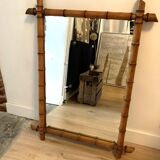 Antique bamboo mirror