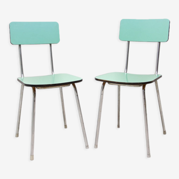 Paire de chaises café en formica de couleur tchécoslovaque, années 1960