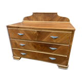Commode ART DECO vintage walnut 1950