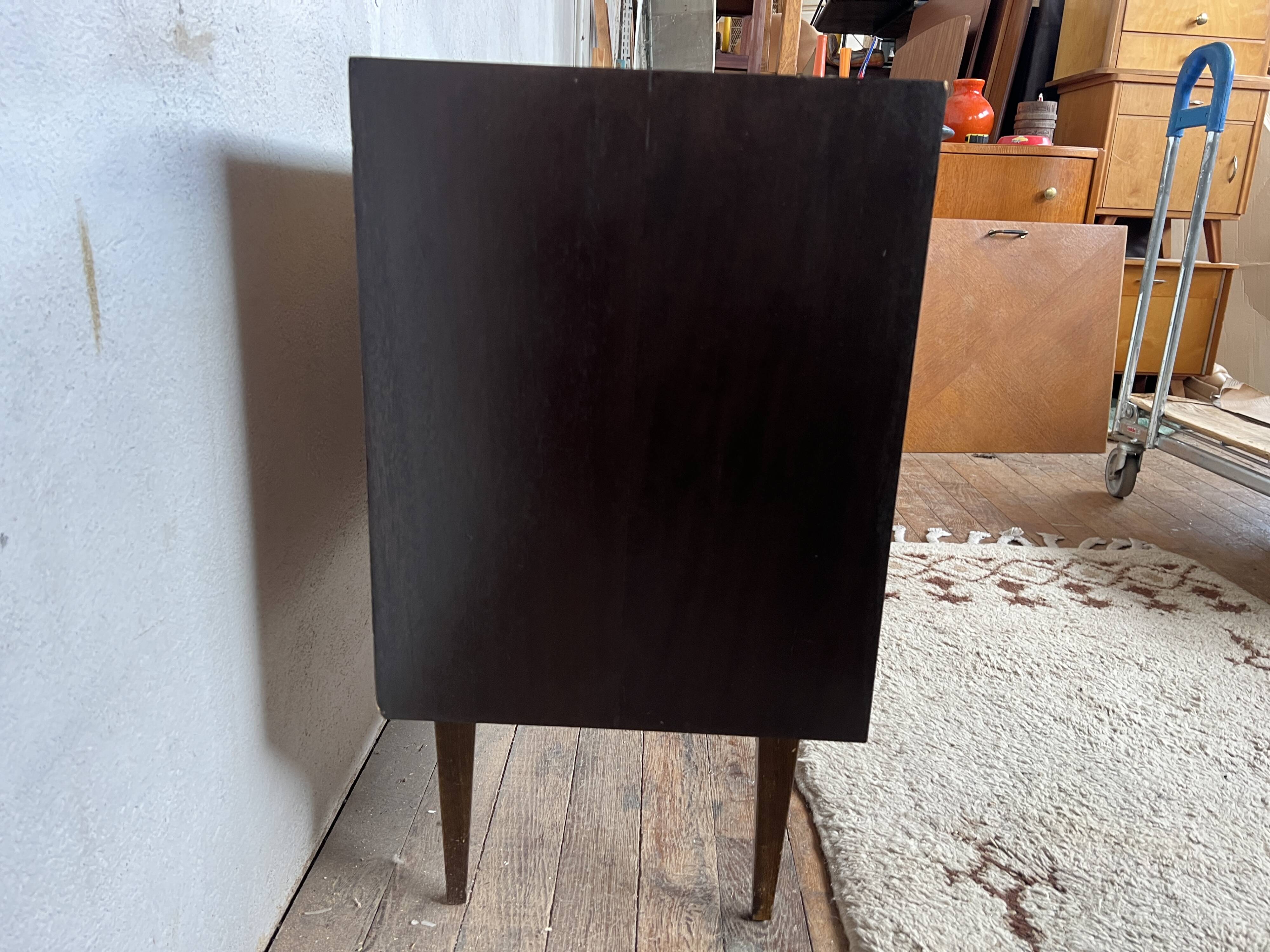 vintage varnished wood sideboard