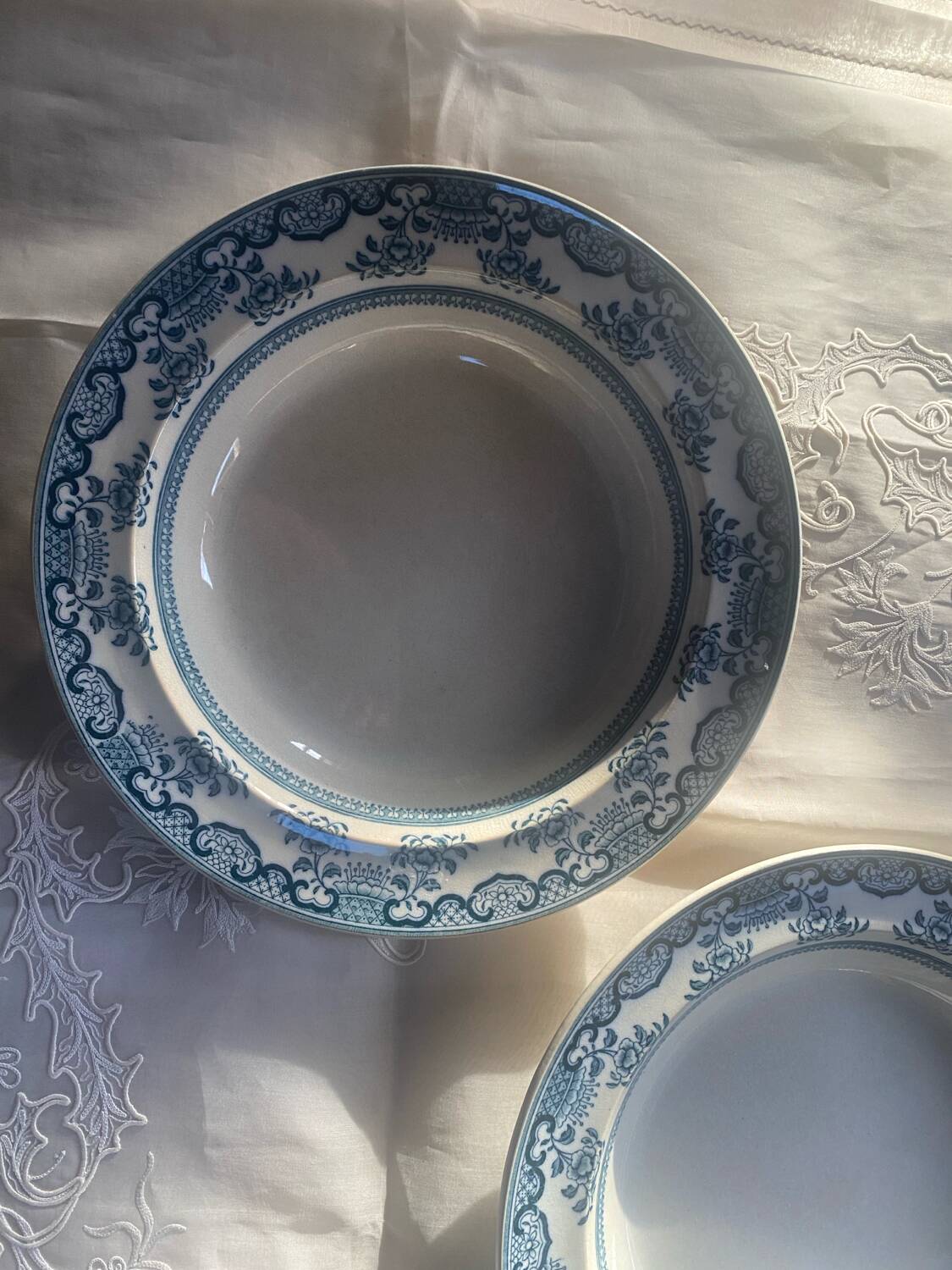 Set of 2 antique Wedgwood deep plates.