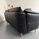 3-seater sofa Intertime I-Cielo black leather contemporary design