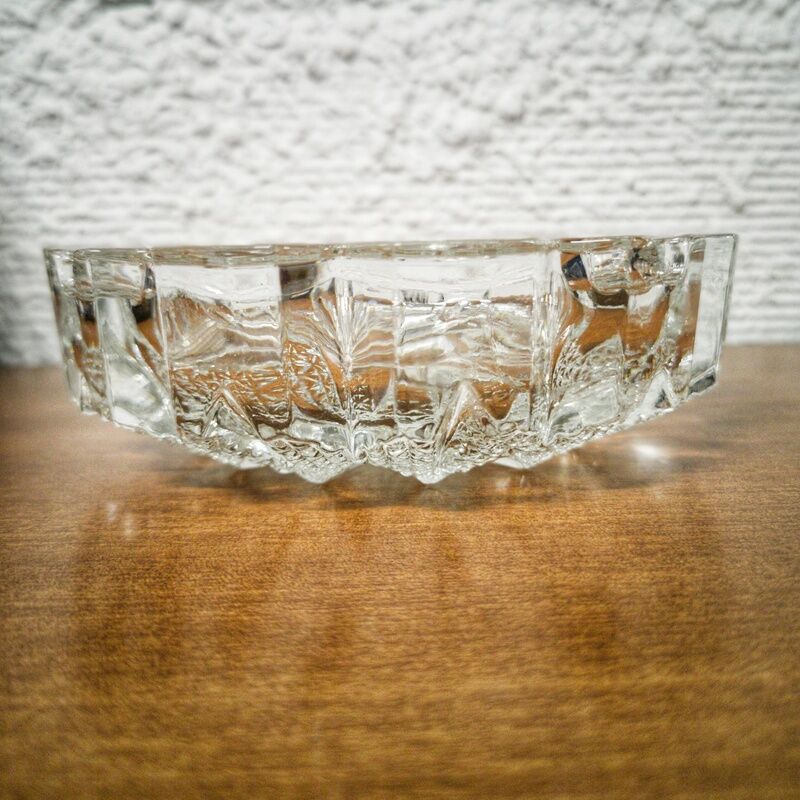 Cut crystal ashtray