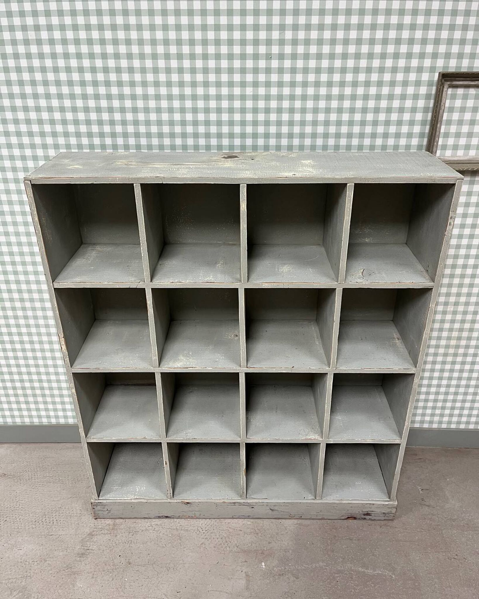 Large distressed wooden locker cabinet (renovated)