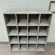 Large distressed wooden locker cabinet (renovated)